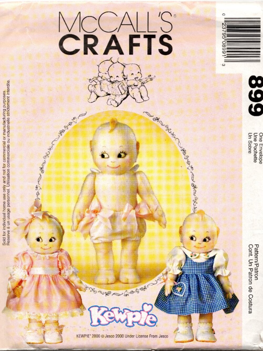 McCall's Crafts #899 Kewpie Sewing Pattern Uncut Vintage